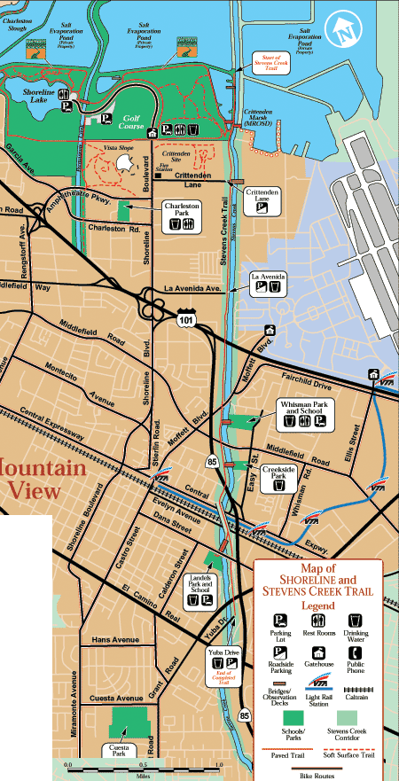 Stevens Creek Trail Map Cylcing Stevens Creek Trail